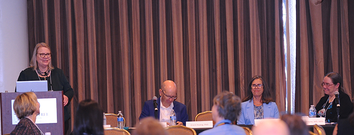 Conference speakers included (from left to right): Becky Yano, PhD, MSPH; David Atkins, MD, MPH; Sally Haskell, MD; Susan Frayne, MD, MPH