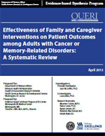 Effectiveness of Family and Caregiver Interventions on Patient Outcomes among Adults with Cancer or Memory-Related Disorders