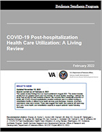 COVID-19 Post-hospitalization Health Care Utilization: A Living Review 