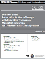  Factors that Optimize Therapy with Repetitive Transcranial Magnetic Stimulation for Treatment-Resistant Depressions: Evidence Brief
on the Relationship Between
Time Delay to Colonoscopy and Colorectal Cancer Outcomes