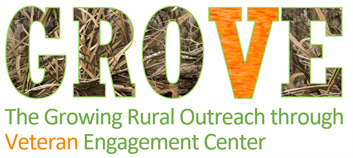 Growing Rural Outreach through 
Veteran Engagement Center (GROVE) logo