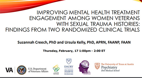 Improving Mental Health Treatment Engagement Among Women Veterans with Sexual Trauma Histories 