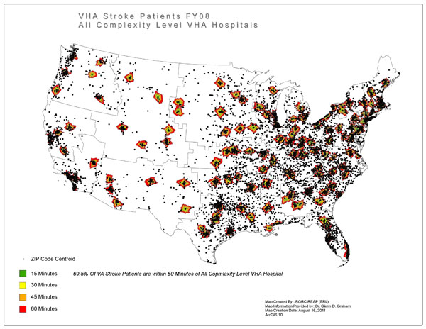 VHA Stroke Patients FY08, All Complexity Level VHA Hospitals