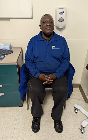 A Black Veteran participant at the doctor’s office (name withheld)
