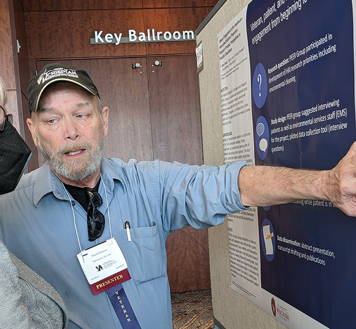 Veteran Mark Flower, poster presenter.