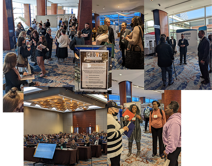 Group photos from the 2023 HSR&D National Meeting, VA HSR&D reseachers and leadership
