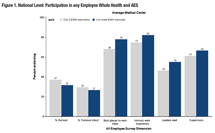 Figure 1. National Level: Participation in any Employee Whole Health and AES